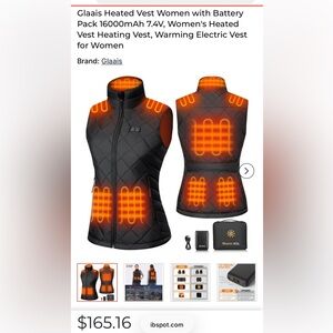NWT Glaais Heated Apparel Women’s Vest + Carrying Case